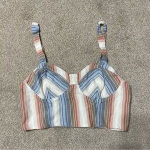 American Eagle Striped Corset Top